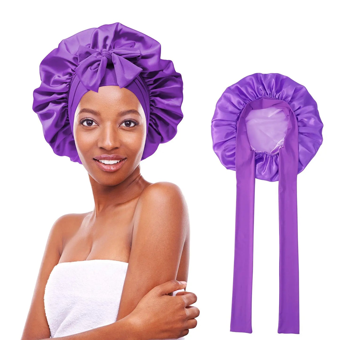 SilkEase Satin Hair Cap – Double-Layer Silk-Like Satin Cap for Hair Protection and Comfort