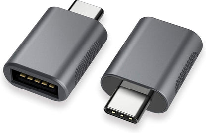 USB C to USB Adapter(2 Pack),Usb-C to USB 3.0 Adapter,Usb Type-C to Usb,Thunderbolt 3 to USB Female Adapter OTG for Macbook Pro2019,Macbook Air 2020,Ipad Pro 2020,More Type-C Devices(Space Gray)